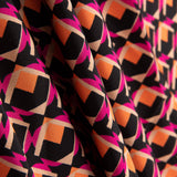 Crepe Poliéster Geo Fúcsia - Ribes y Casals