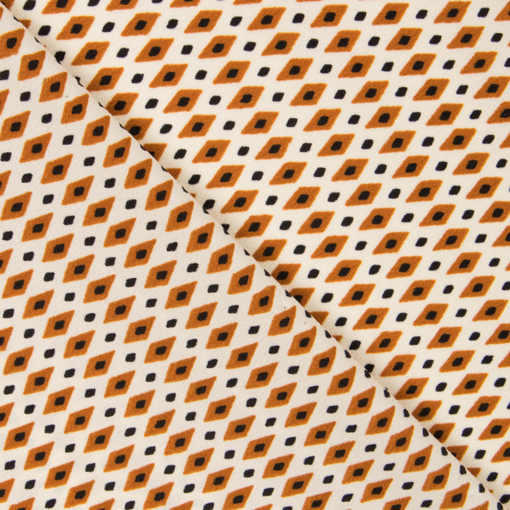 Crepe Rombo Étnico Ocre - Ribes y Casals