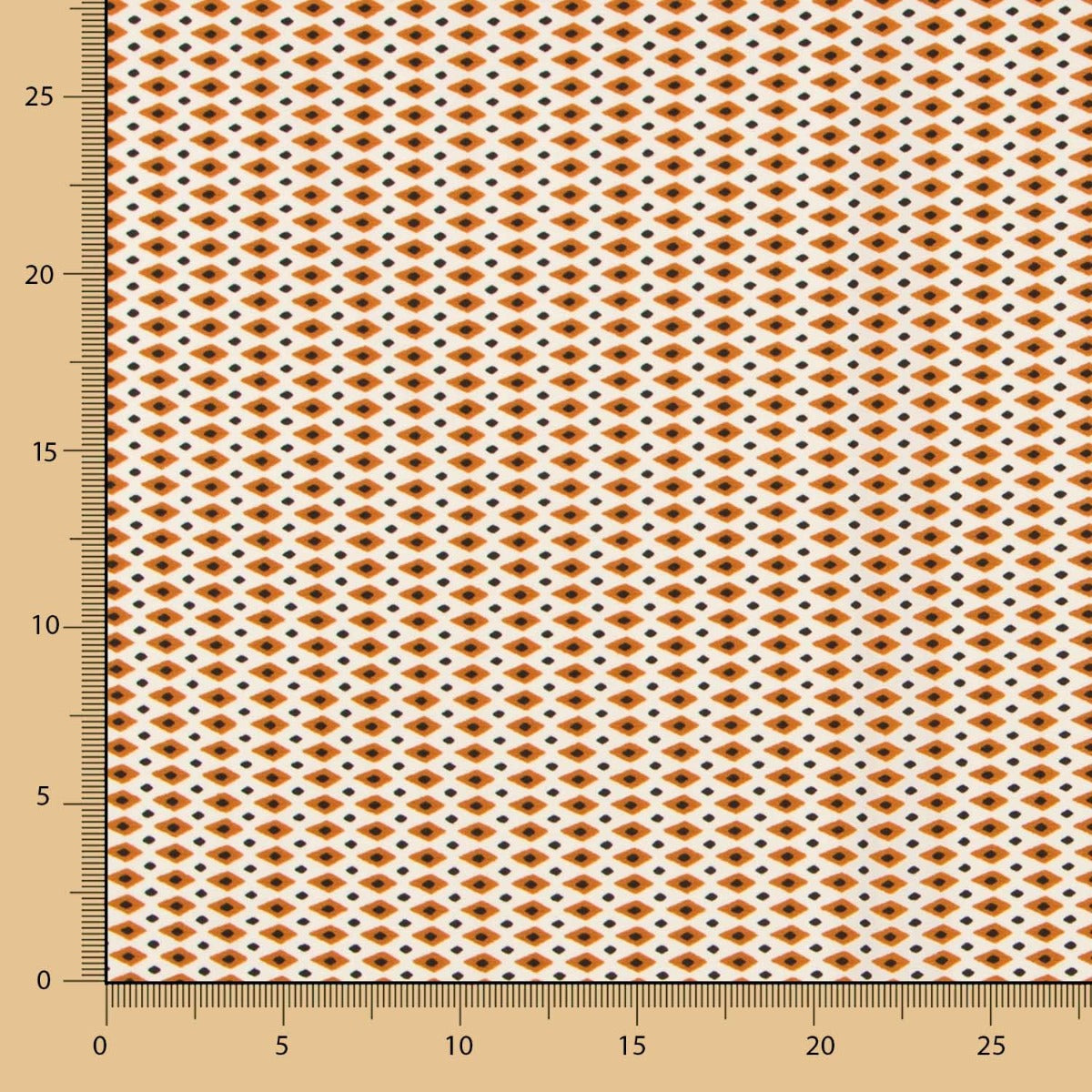 Crepe Rombo Étnico Ocre - Ribes y Casals