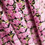 Crepe Viscose Flores Rosa - Ribes y Casals
