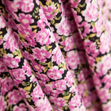 Crepe Viscose Flores Rosa - Ribes y Casals