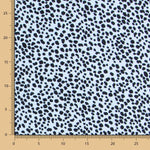 Crepe Viscose Azul Leopardo - Ribes y Casals