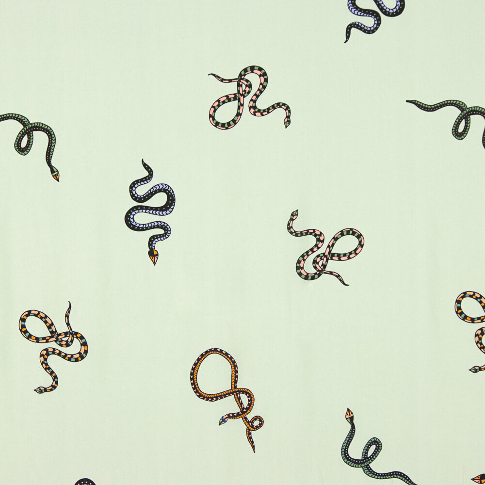 Crepe Viscose Cobra Verde Água - Ribes y Casals