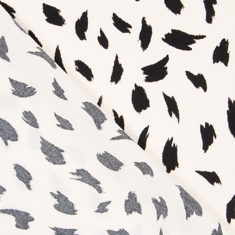 Crepe Viscose Traços Maxi Cru - Ribes y Casals