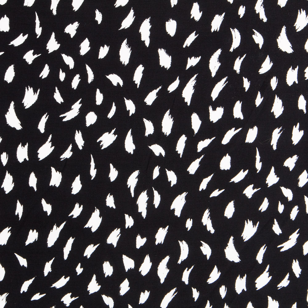 Crepe Viscose Traços Maxi Preto - Ribes y Casals