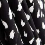 Crepe Viscose Traços Maxi Preto - Ribes y Casals