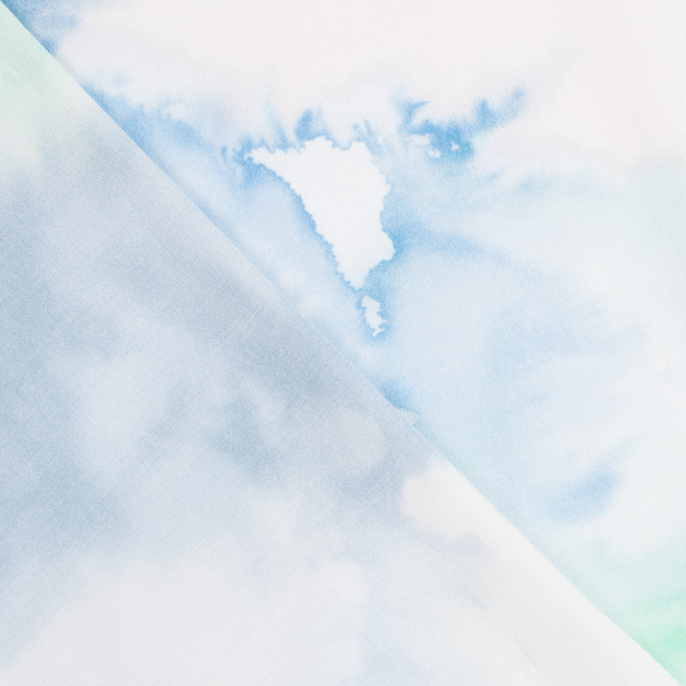 Crepe Viscose Tye Die Azul - Ribes y Casals