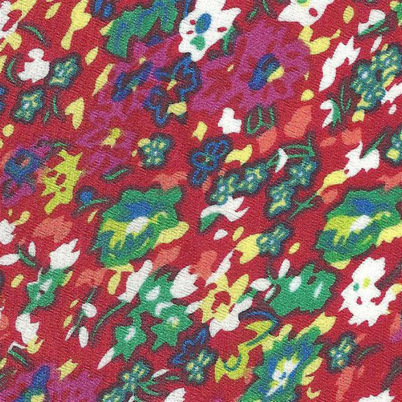 Crispy Milano Floral Fundo Vermelho - Ribes y Casals
