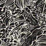 Crispy Milano Estampado Riscos Flor Preto - Ribes y Casals