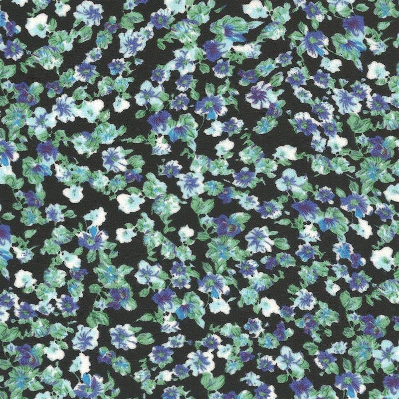 Crispy Milano Liberty Azul Fundo Preto - Ribes y Casals