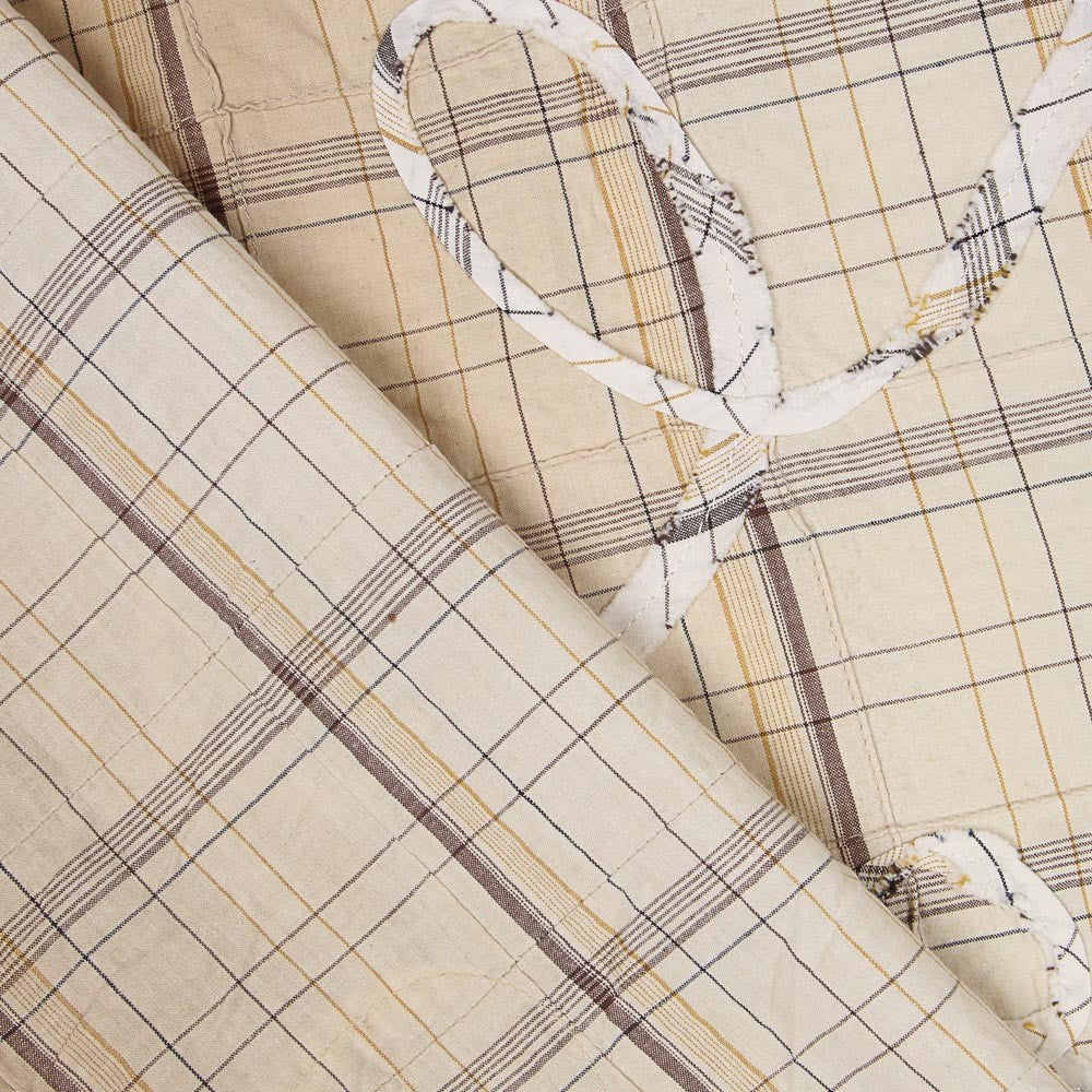 Tecido Xadrez Laços Bege - Ribes y Casals