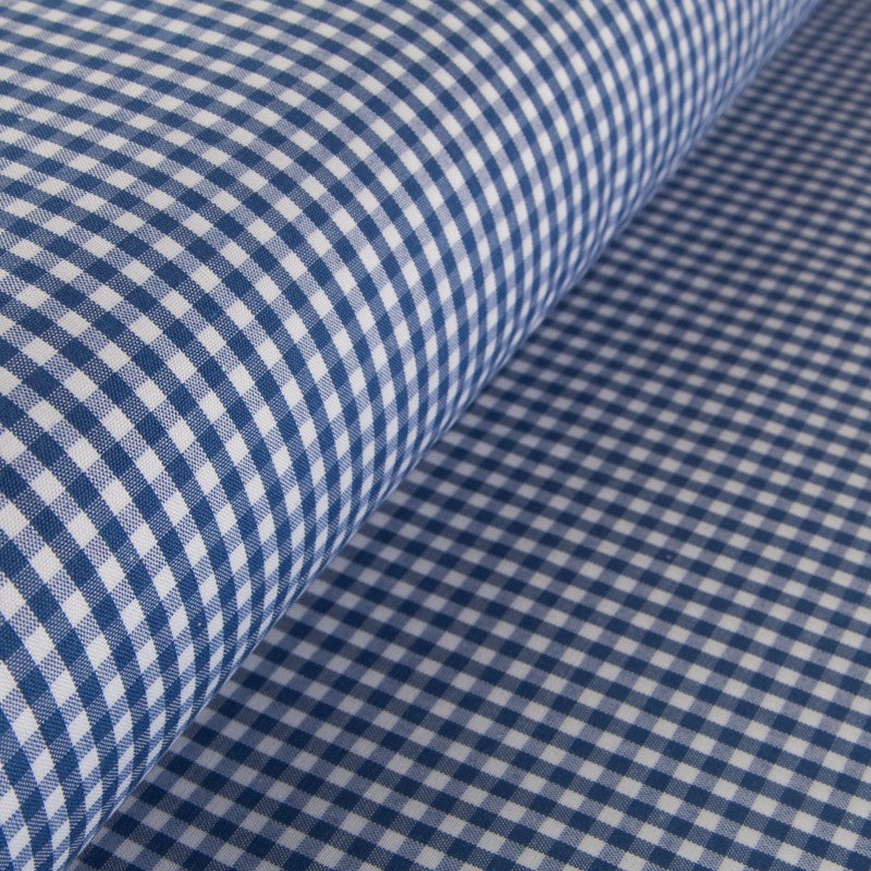 Tecido Xadrez Vichy Azul 4mm - Ribes y Casals