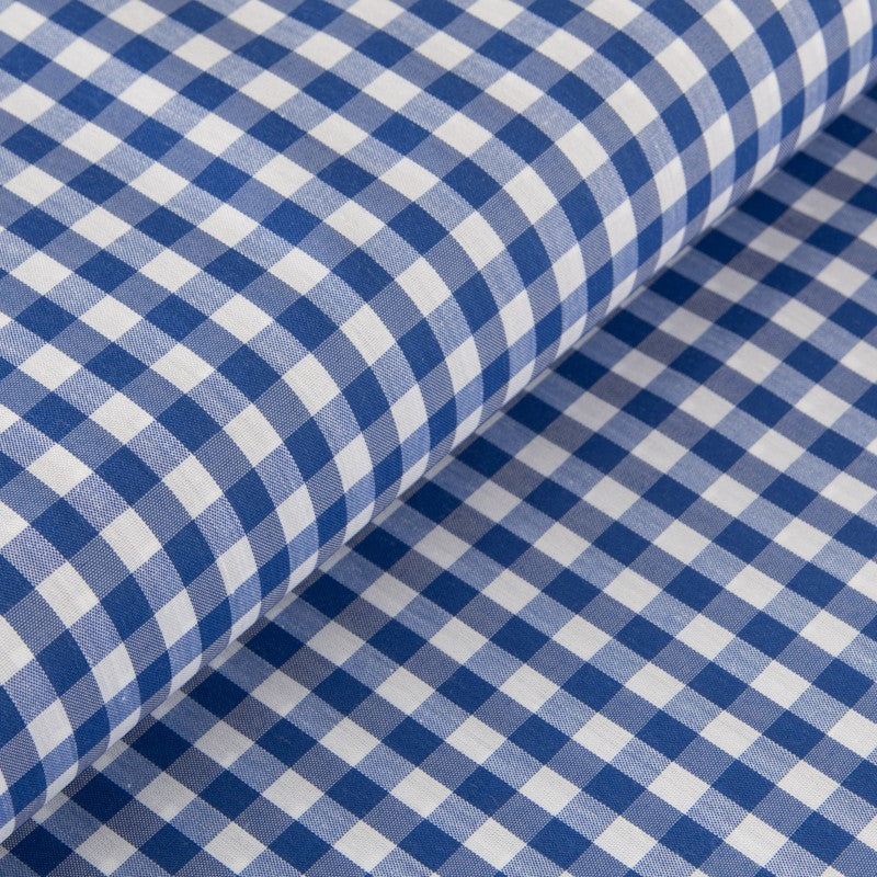Tecido Xadrez Vichy Azul 1cm - Ribes y Casals