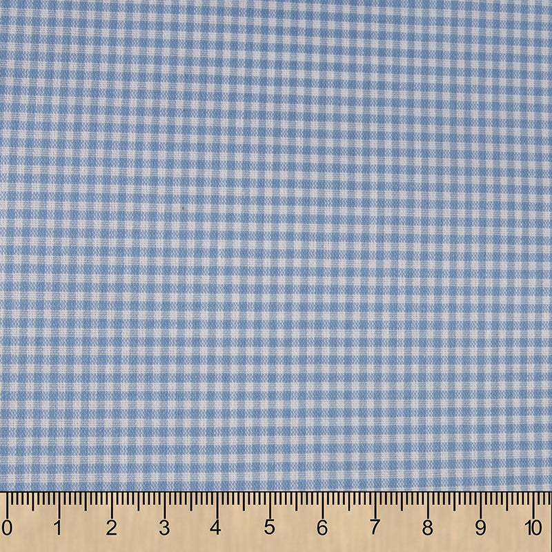 Tecido Xadrez Vichy Azul Celeste 3mm - Ribes y Casals