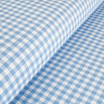 Tecido Xadrez Vichy Azul Celeste 7mm - Ribes y Casals