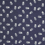 Tecido Denim Elástico Abacaxi Azul Escuro - Ribes y Casals