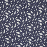 Tecido Denim Elástico Penas Azul Escuro - Ribes y Casals