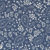 Denim Flores Paisley Azul Escuro - Ribes y Casals