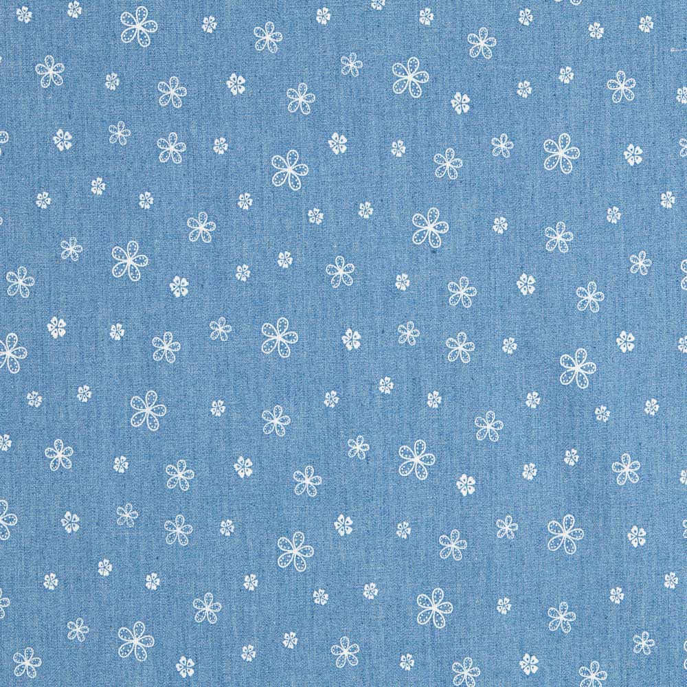 Denim Algodón Margaritas - Ribes y Casals