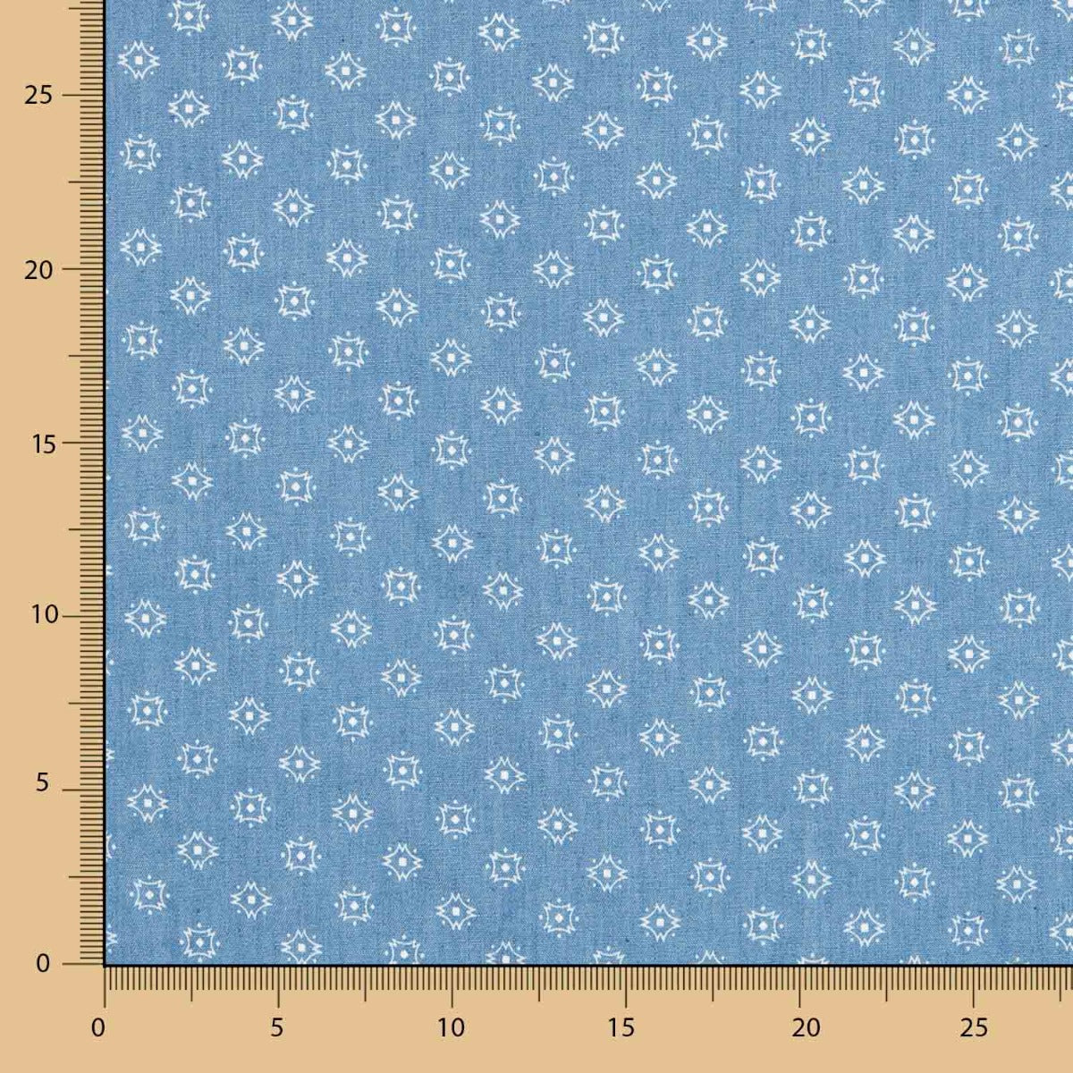 Denim Algodón Rombo Explosión - Ribes y Casals