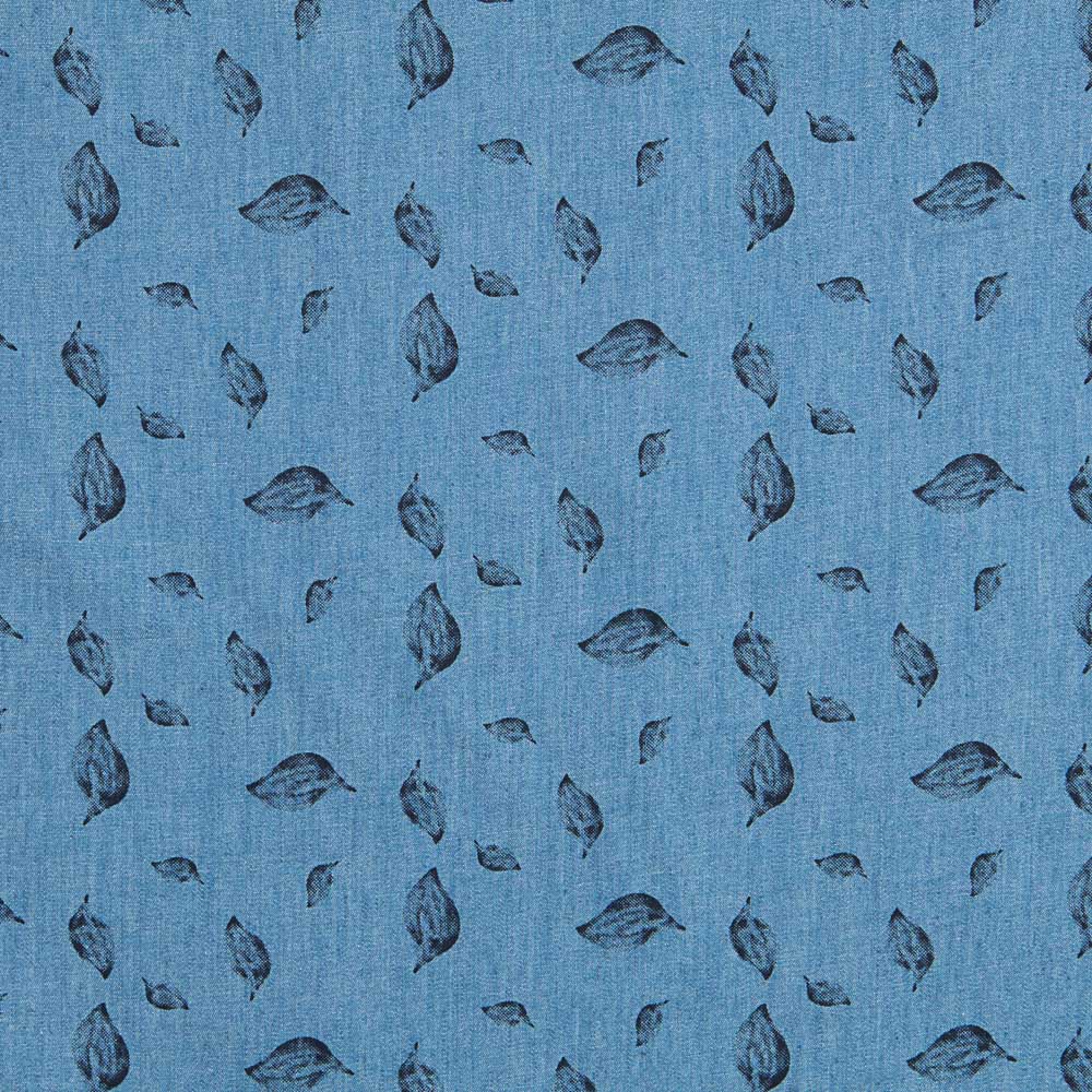 Denim Algodón Hojas - Ribes y Casals