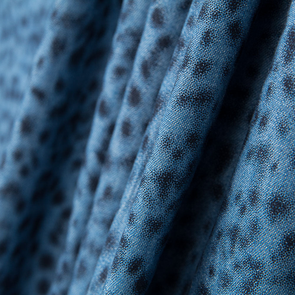 Denim Algodón Leopardo Negro - Ribes y Casals