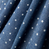 Denim Algodão Médio Estrelas Mini - Ribes y Casals