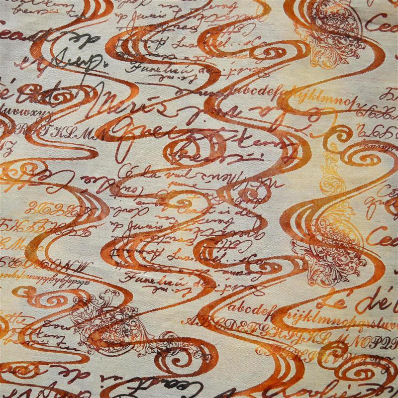 Retal Devoré Letras Teja 60x140 cm - Ribes y Casals