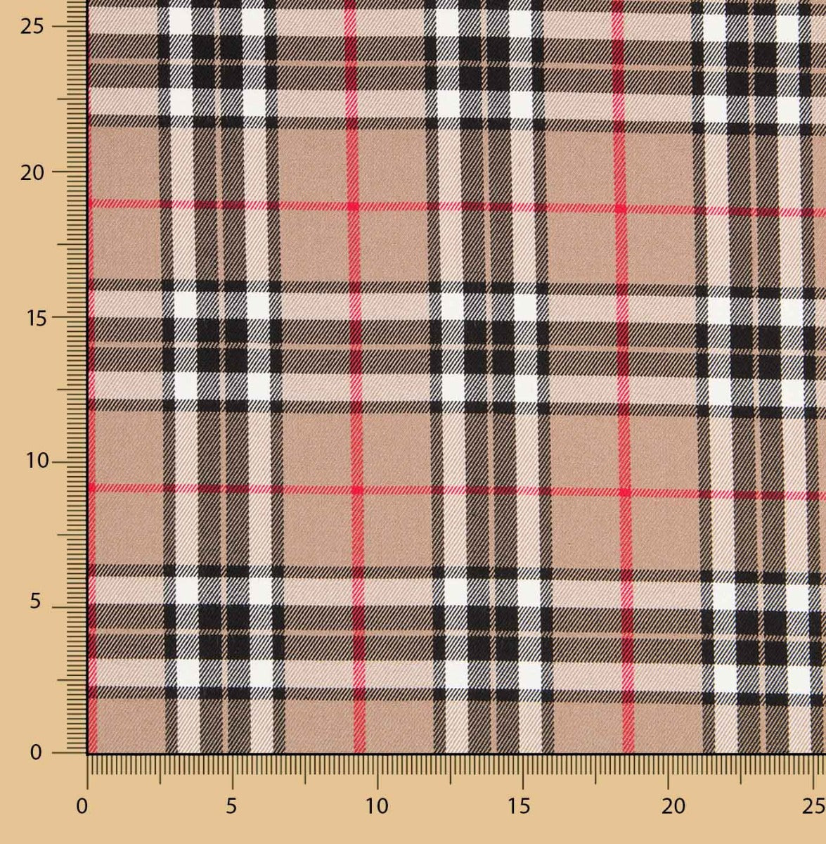 Dupla Face Quadrado Escocês Camel Camurça Camel - Ribes y Casals