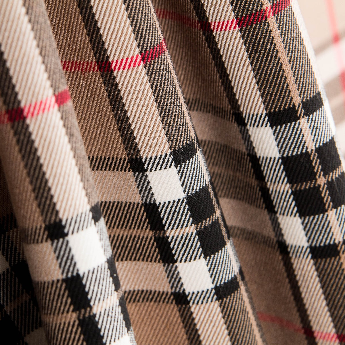 Dupla Face Quadrado Escocês Camel Camurça Camel - Ribes y Casals