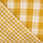 Gaze Dupla Vichy Reversível Amarelo Escuro - Ribes y Casals