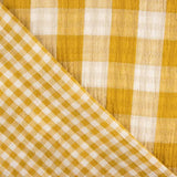 Gaze Dupla Vichy Reversível Amarelo Escuro - Ribes y Casals