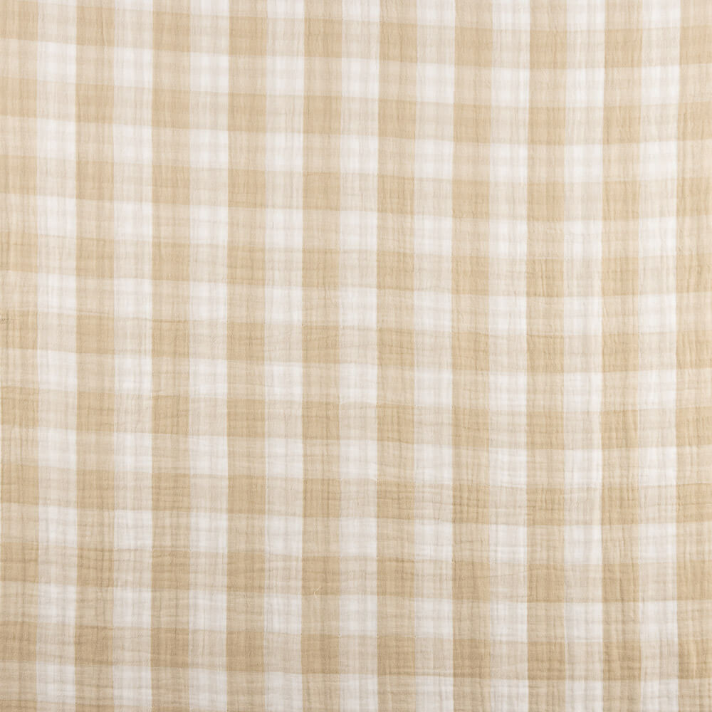 Dupla Gaze Vichy Reversível Areia - Ribes y Casals