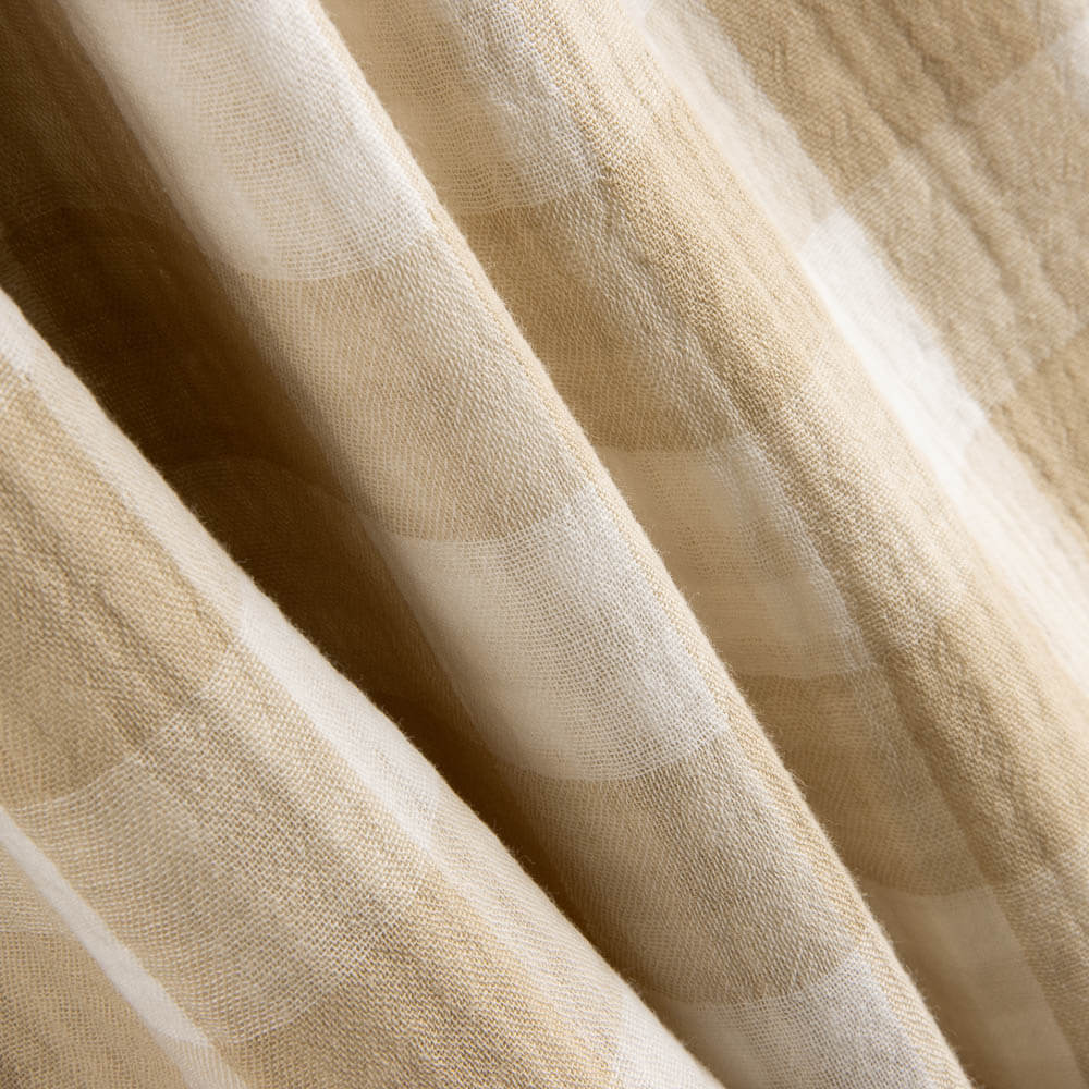 Dupla Gaze Vichy Reversível Areia - Ribes y Casals