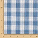 Dupla Gaze Vichy Reversível Azul Denim Escuro - Ribes y Casals