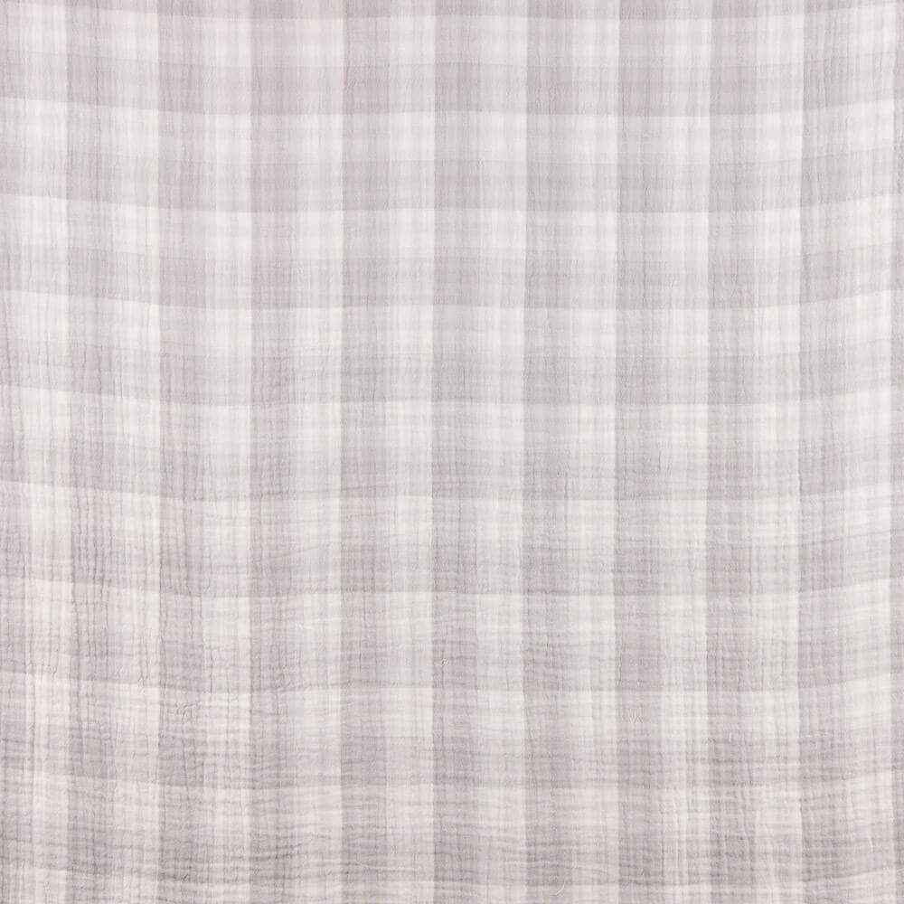 Dupla Gaze Vichy Reversível Cinza Claro - Ribes y Casals