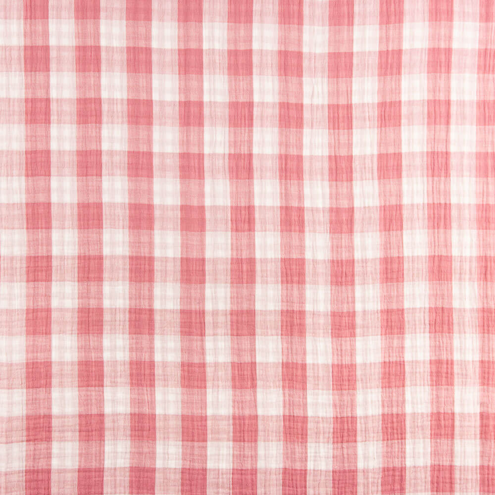 Dupla Gaze Vichy Reversível Rosa Maquilhagem - Ribes y Casals