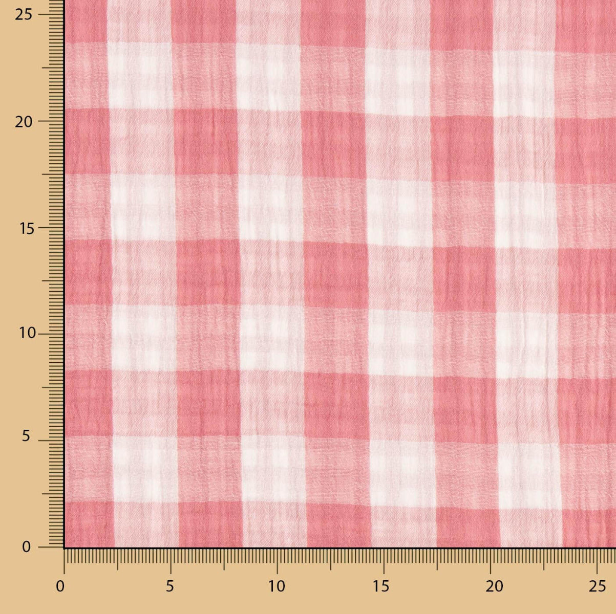 Dupla Gaze Vichy Reversível Rosa Maquilhagem - Ribes y Casals