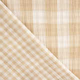 Retal Doble Gasa Vichy Reversible Beige 120x150cm - Ribes y Casals