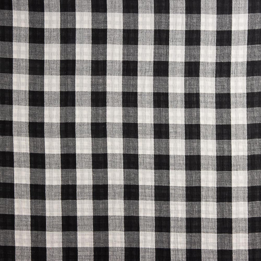 Dupla Gaze Vichy Reversível Preto - Ribes y Casals