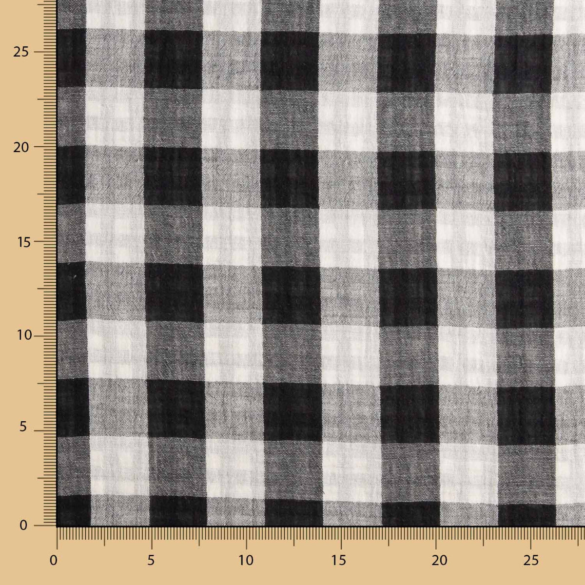 Dupla Gaze Vichy Reversível Preto - Ribes y Casals