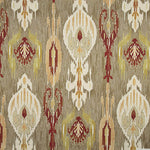 Loneta com efeito de tecido de linho Ikat oriental, cor taupe - Ribes y Casals
