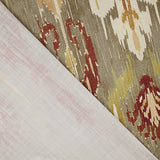 Loneta com efeito de tecido de linho Ikat oriental, cor taupe - Ribes y Casals