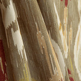 Loneta com efeito de tecido de linho Ikat oriental, cor taupe - Ribes y Casals