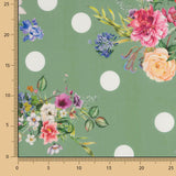 Casaco Elástico Cretone Bolinhas Verde Sálvia - Ribes y Casals