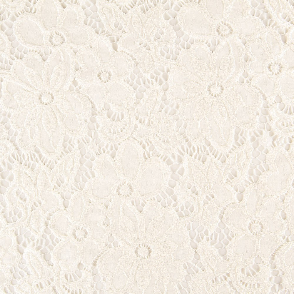 Renda Elástica Flores Branca - Ribes y Casals