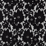 Renda Elástica Flores Preta - Ribes y Casals