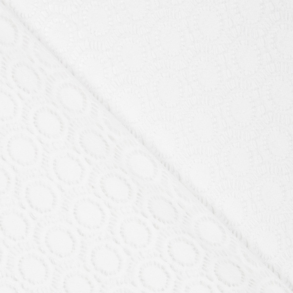 Renda Elástica Flores Branca - Ribes y Casals