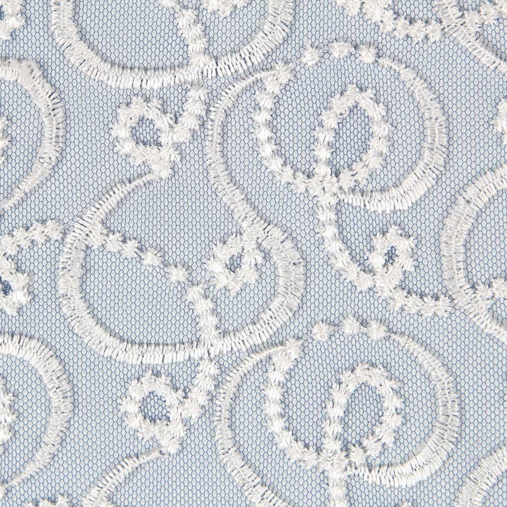 Tule Bordado Floral Borgonha - Ribes y Casals