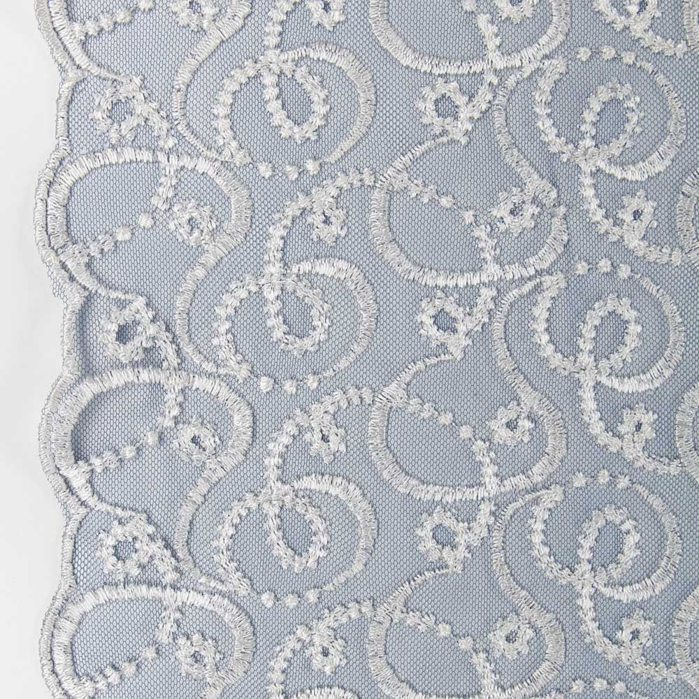 Tule Bordado Floral Borgonha - Ribes y Casals